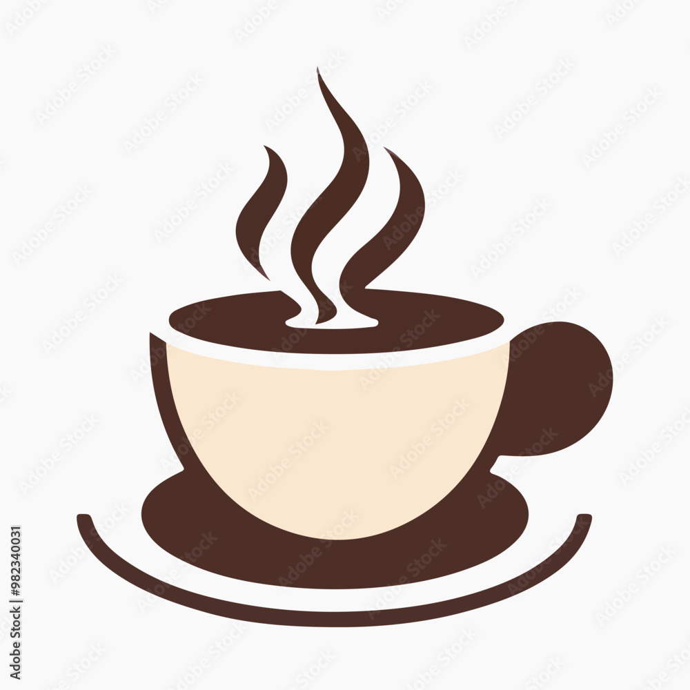 Obraz premium Steaming coffee cup illustration