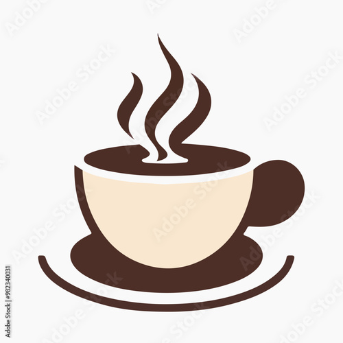 Steaming coffee cup illustration