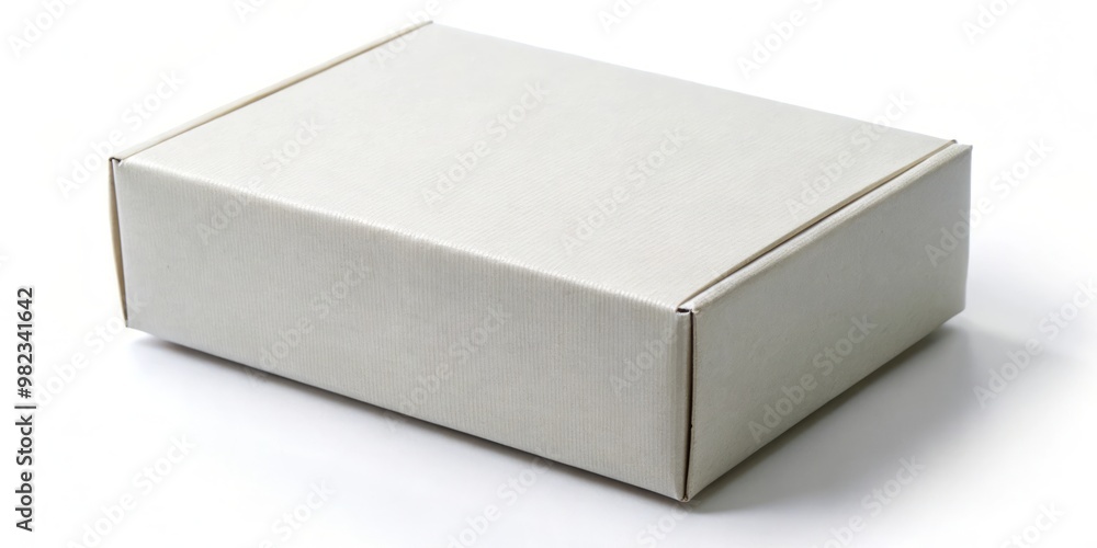 Naklejka premium A Plain White Cardboard Box