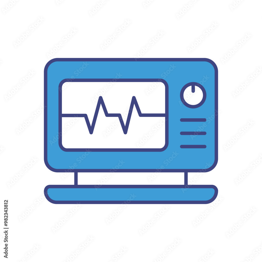ECG/EKG Line vector icon stock illustration ECG/EKG Line vector icon stock illustration