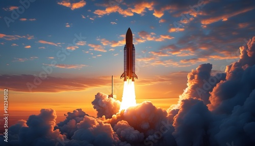 Twilight Rocket Launch: A Spectacle of Modern Aerospace Technology and Power