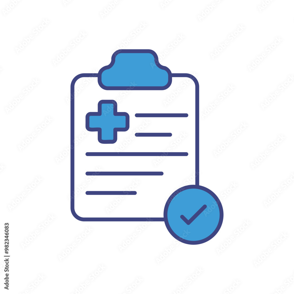 Medical Chart vector icon stock illustration Medical Chart vector icon stock illustration