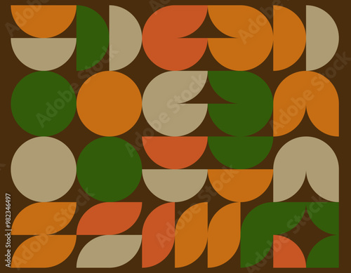 北欧風な抽象的デザインの背景素材　1