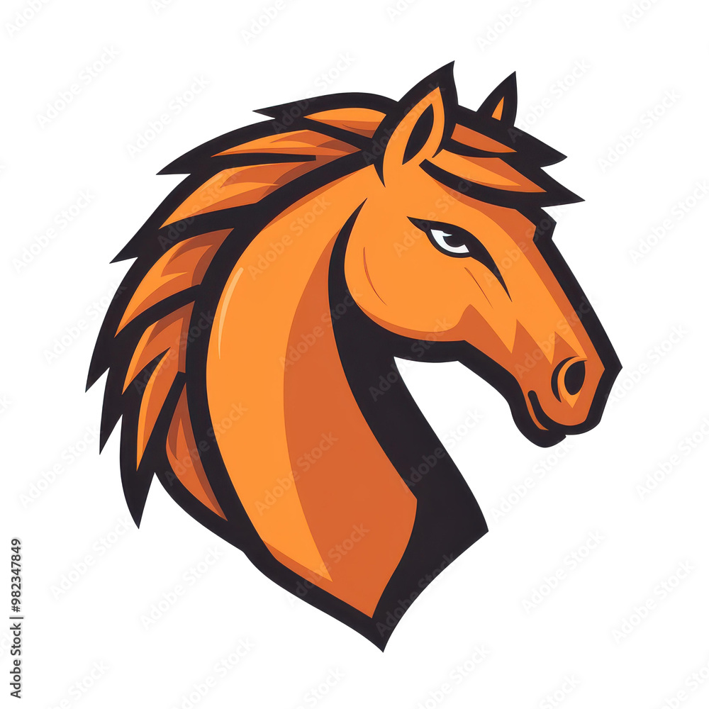 Fototapeta premium Elevate your brand with a sleek horse logo that merges sport and elegance, perfect for team emblems and merchandise.