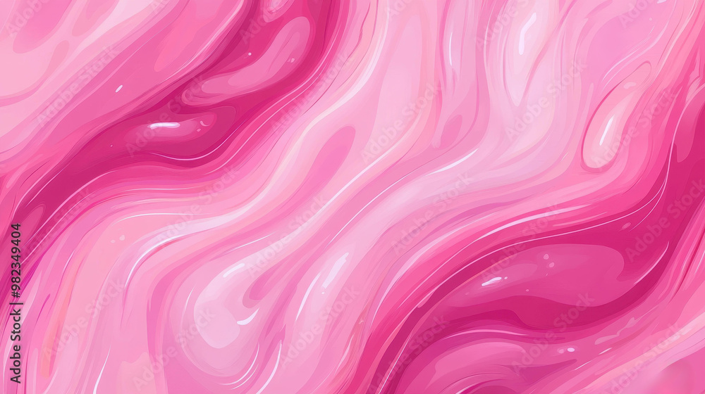 A vibrant closeup of pink liquid, showcasing rich texture and smooth flow in a modern, cartoonstyle illustration. A vibrant closeup of pink liquid, showcasing rich texture and smooth flow in a modern, cartoonstyle illustration.