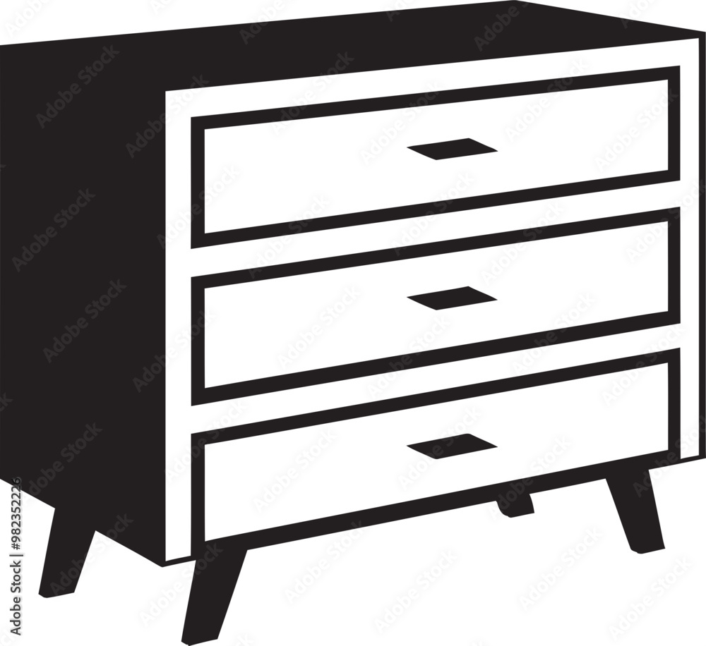 Fresh Modern Dresser Vector Illustrations for Inviting Spaces Fresh Modern Dresser Vector Illustrations for Inviting Spaces
