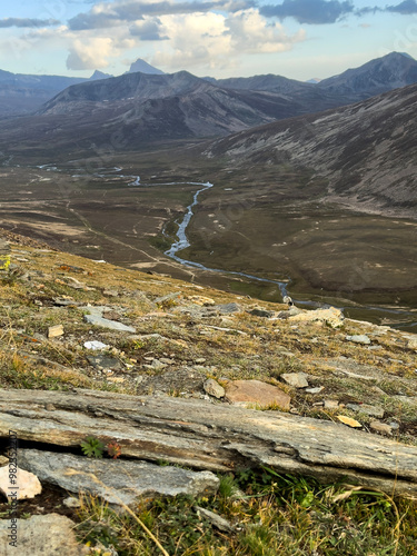 View in the Babusar Pass which connects Khyber Pakhtunkhwa with Gilgit Baltistan, Pakistan photo