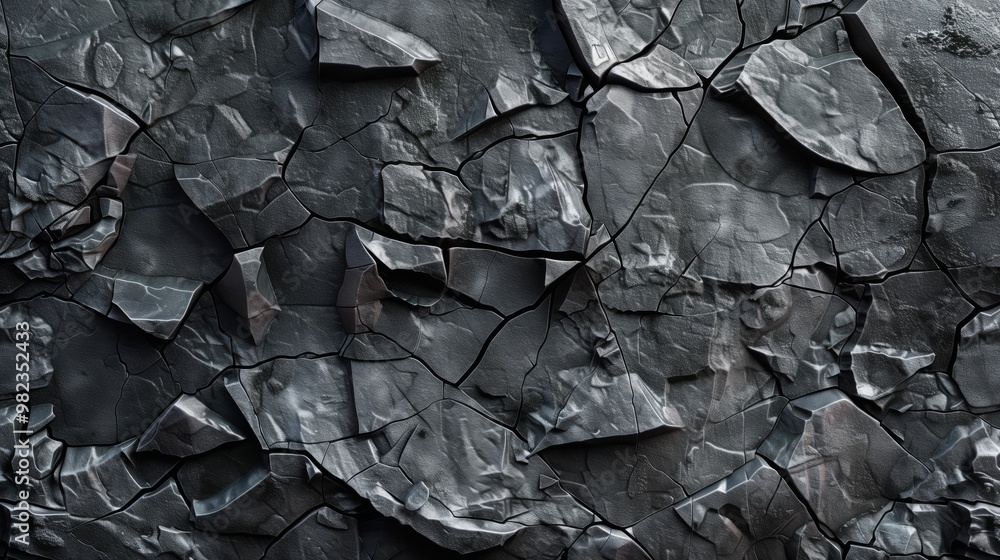 Close-Up Photograph of Cracked and Textured Dark Rock Surface - Ideal for Background or Abstract Art Close-Up Photograph of Cracked and Textured Dark Rock Surface - Ideal for Background or Abstract Art