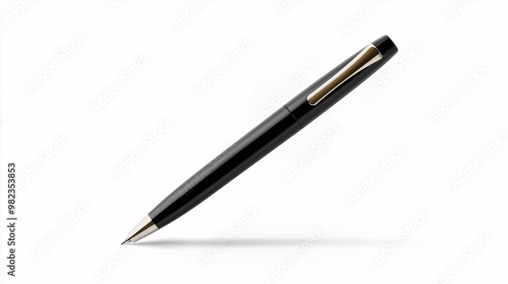 Elegant Black Pen on White Background Elegant Black Pen on White Background