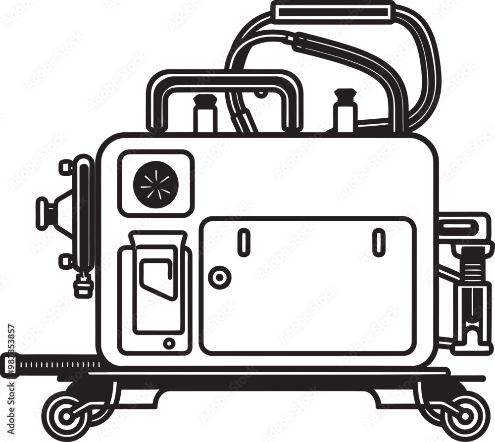 Professional Vector Illustration of a High Performance Welding Machine in an Industrial Environment Professional Vector Illustration of a High Performance Welding Machine in an Industrial Environment