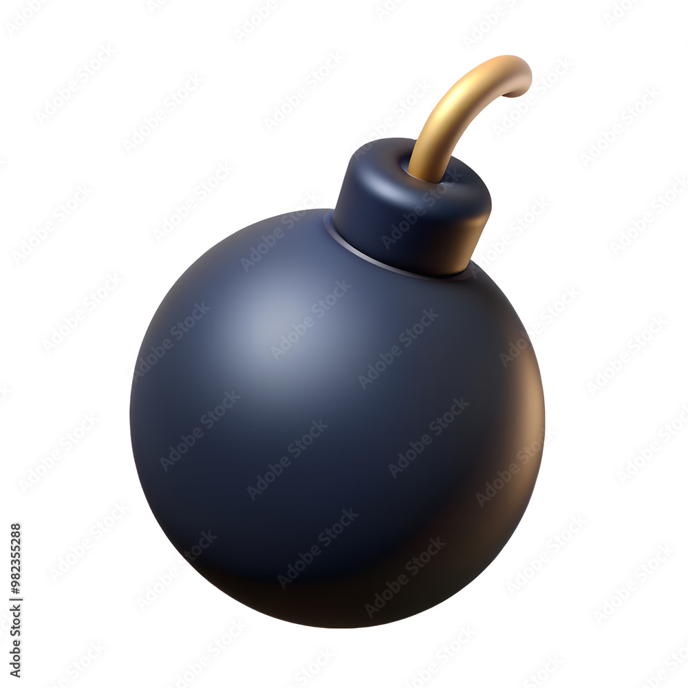 Black bombe 3d illustration, png Black bombe 3d illustration, png
