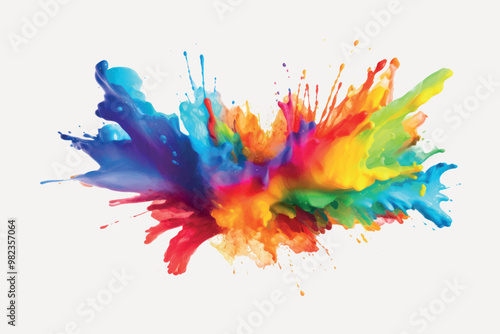 Vibrant abstract paint splash art