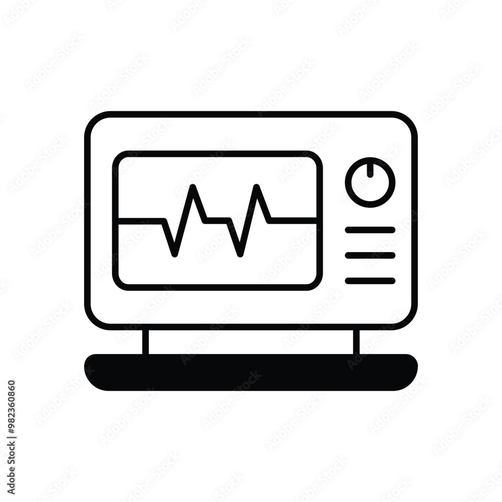 ECG/EKG Line vector icon stock illustration ECG/EKG Line vector icon stock illustration