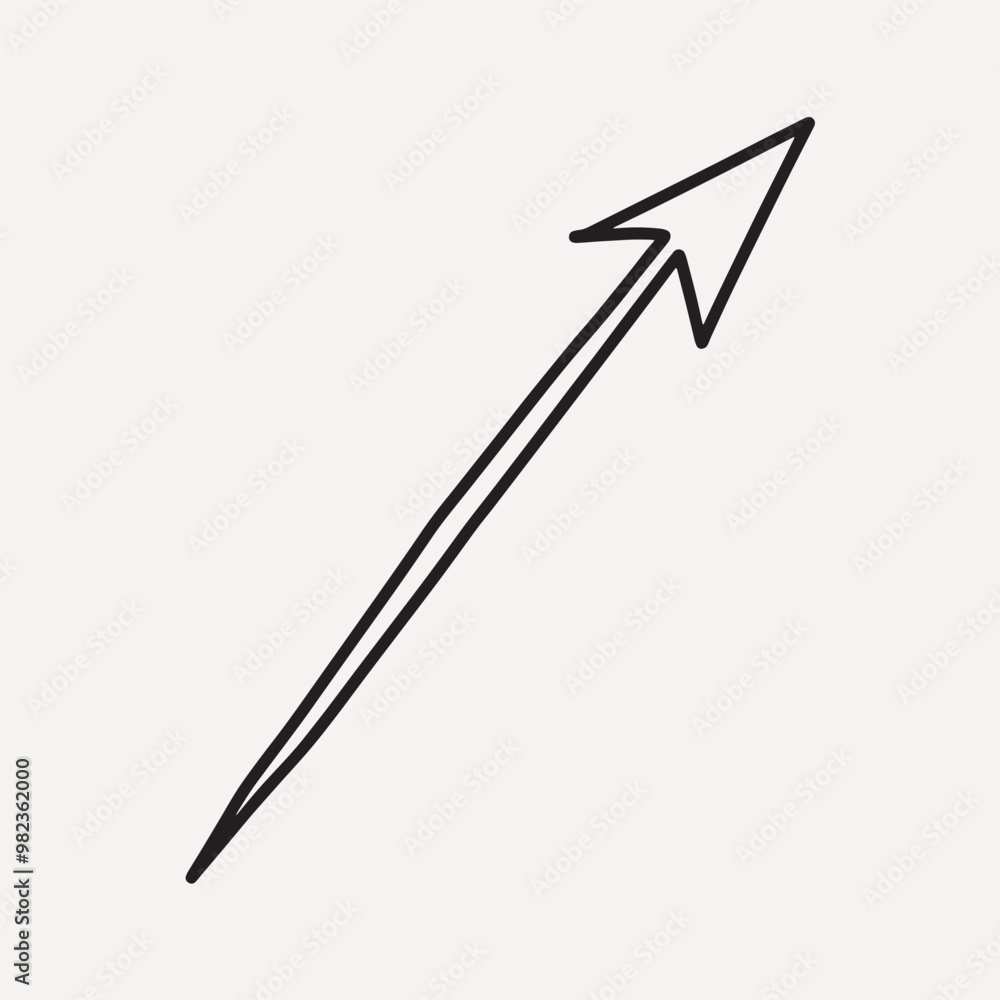Simple upward arrow drawing Simple upward arrow drawing