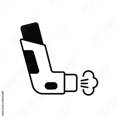 Inhaler vector icon stock illustration