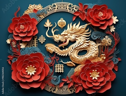 Chinese people are celebrating the New Year with firecrackers, dragon and lion dances