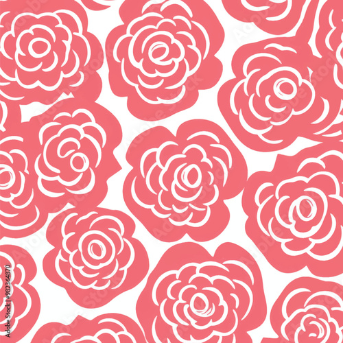 Vibrant floral seamless pattern