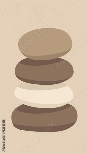 Stacked stones minimalist art