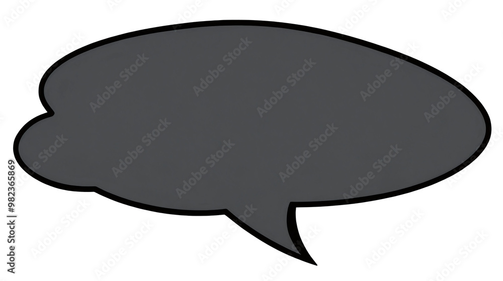 Speech Bubble with Black Outline on transparent background Speech Bubble with Black Outline on transparent background
