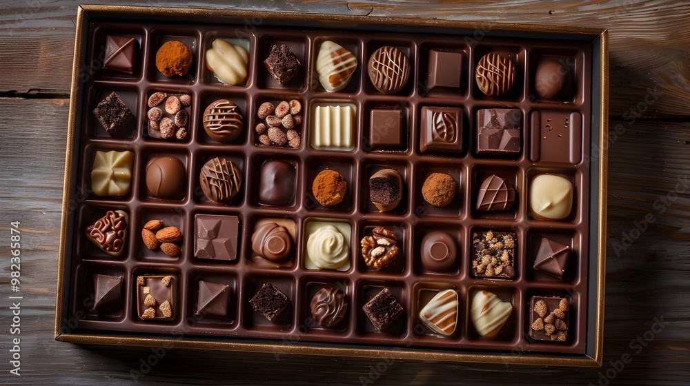 Artisanal Chocolate Gift Box with Handcrafted Assortment of Pralines Caramels and Nut Clusters Artisanal Chocolate Gift Box with Handcrafted Assortment of Pralines Caramels and Nut Clusters