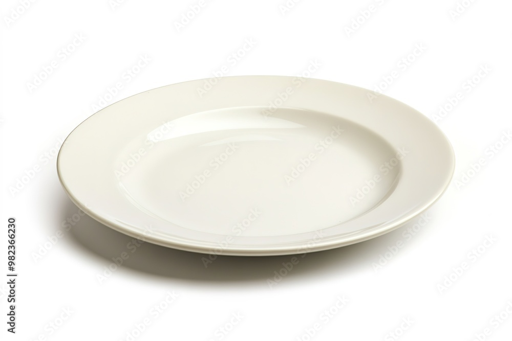 White ceramic plate isolated on white White ceramic plate isolated on white