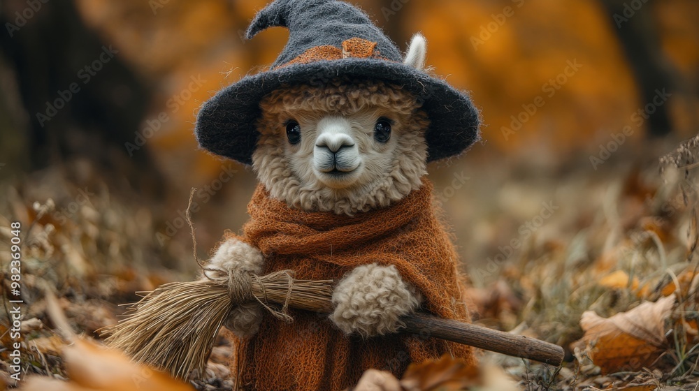 Lappaka wears a witch's hat and holds a broom in a cute animal image during Halloween activities on October 31st every year. Lappaka wears a witch's hat and holds a broom in a cute animal image during Halloween activities on October 31st every year.