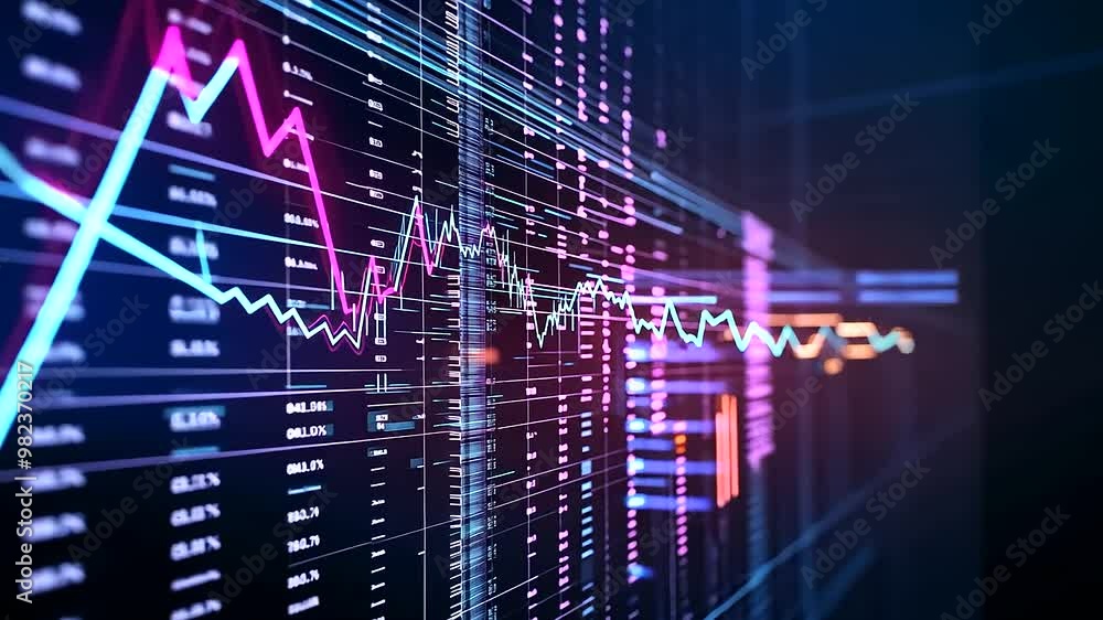 An advanced power grid interface with a grid of real-time data streams and interactive price trend lines An advanced power grid interface with a grid of real-time data streams and interactive price trend lines