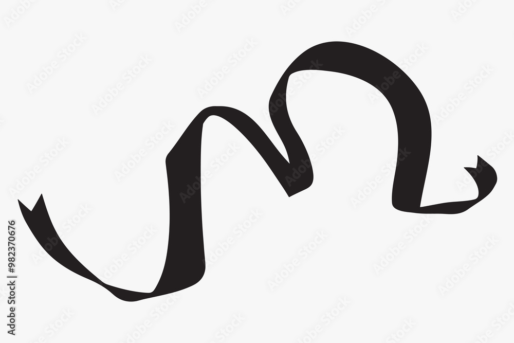 Elegant black ribbon vector Elegant black ribbon vector