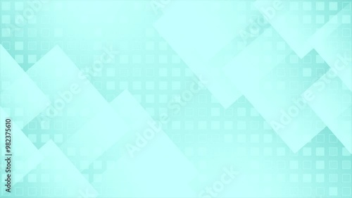 Cyan color appearing and disappearing square box pattern modern design loop able geometrical background