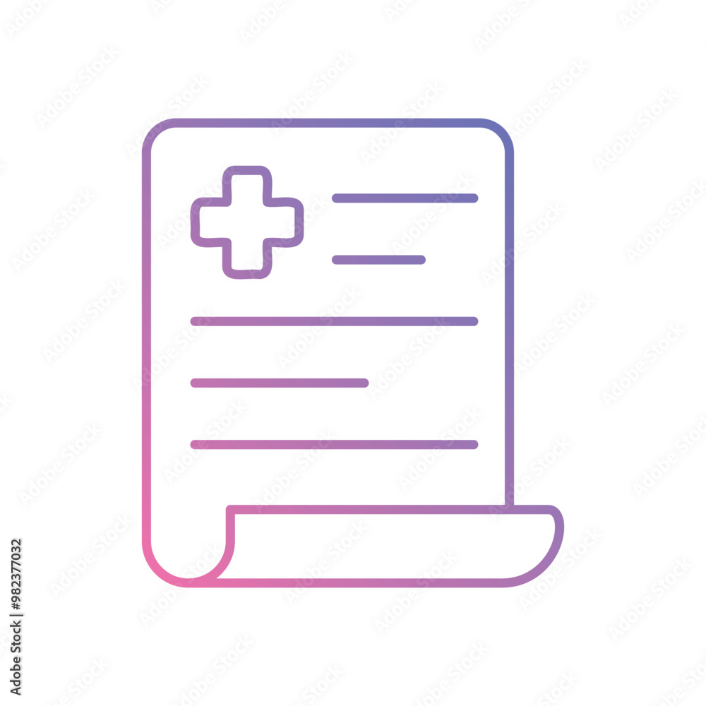 Medical Report vector icon stock illustration Medical Report vector icon stock illustration