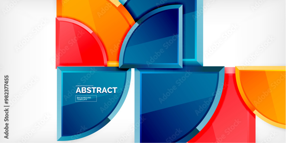 Abstract background - circles and round triangles with 3d effect. Vector Illustration For Wallpaper, Banner, Background, Card, Book Illustration, landing page Abstract background - circles and round triangles with 3d effect. Vector Illustration For Wallpaper, Banner, Background, Card, Book Illustration, landing page