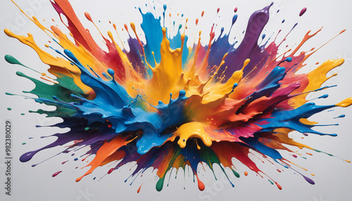 Colorful Splatter Abstract Artwork