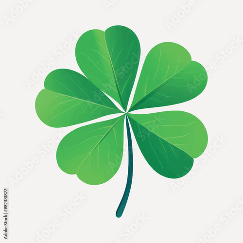 Four-leaf clover, symbol of luck