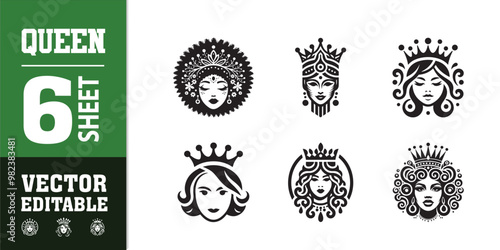 queen crown sheet icon vector illustration king crown
