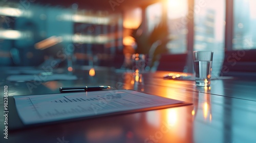 Wallpaper Mural Business Leaders Negotiating Merger in Boardroom with Documents on Table Torontodigital.ca