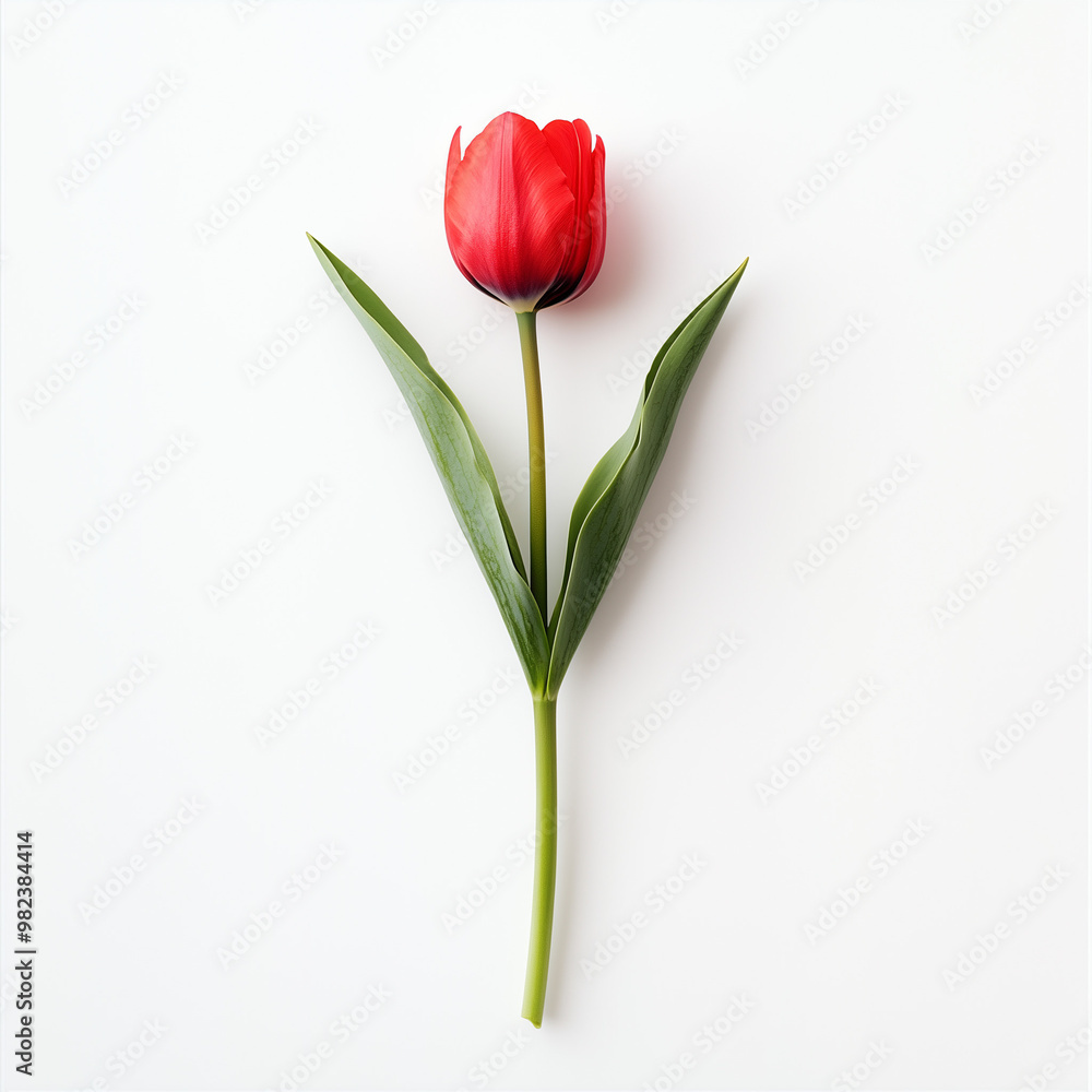 red tulip on white background red tulip on white background