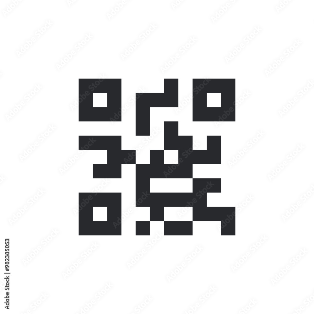 QR Code icon. scanning QR Code symbol template for graphic and web design collection logo vector illustration QR Code icon. scanning QR Code symbol template for graphic and web design collection logo vector illustration