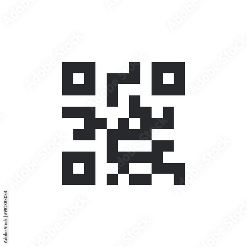 QR Code icon. scanning QR Code symbol template for graphic and web design collection logo vector illustration