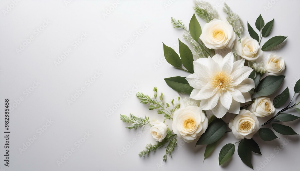 Fototapeta premium flower wending white backgraund