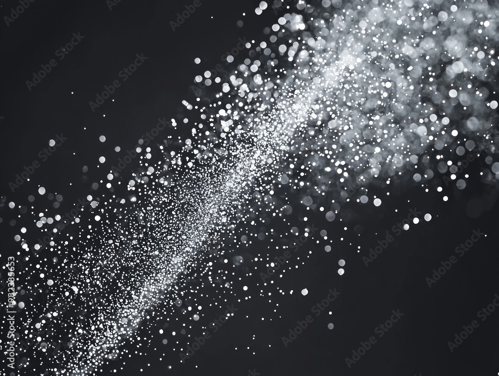 A dynamic scattering of silver particles creates a captivating cosmic effect against a deep black background, reminiscent of twinkling stardust in the universe, alive with energy. A dynamic scattering of silver particles creates a captivating cosmic effect against a deep black background, reminiscent of twinkling stardust in the universe, alive with energy.
