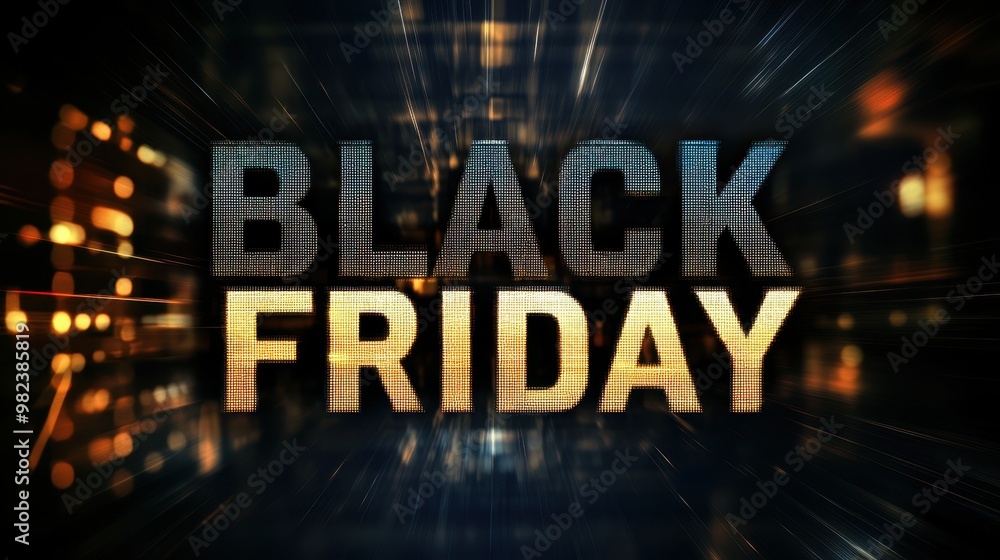 Dynamic Black Friday Sale Neon Signage on Dark Background Dynamic Black Friday Sale Neon Signage on Dark Background