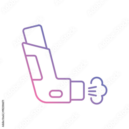 Inhaler vector icon stock illustration