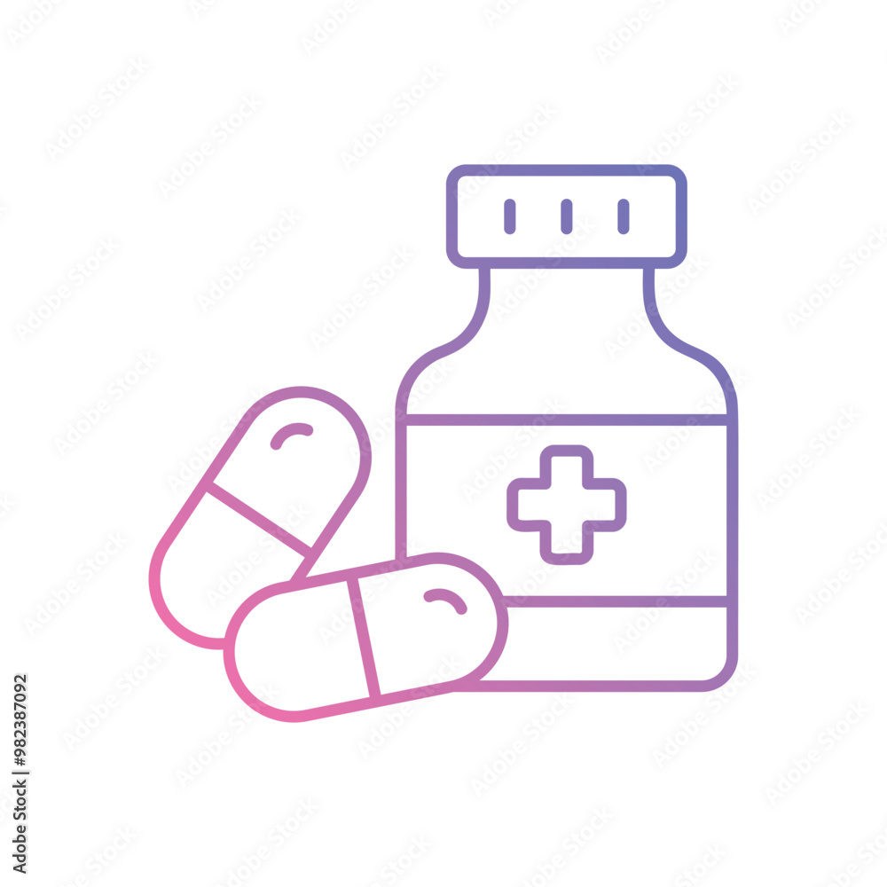 Medicine Bottle vector icon stock illustration Medicine Bottle vector icon stock illustration
