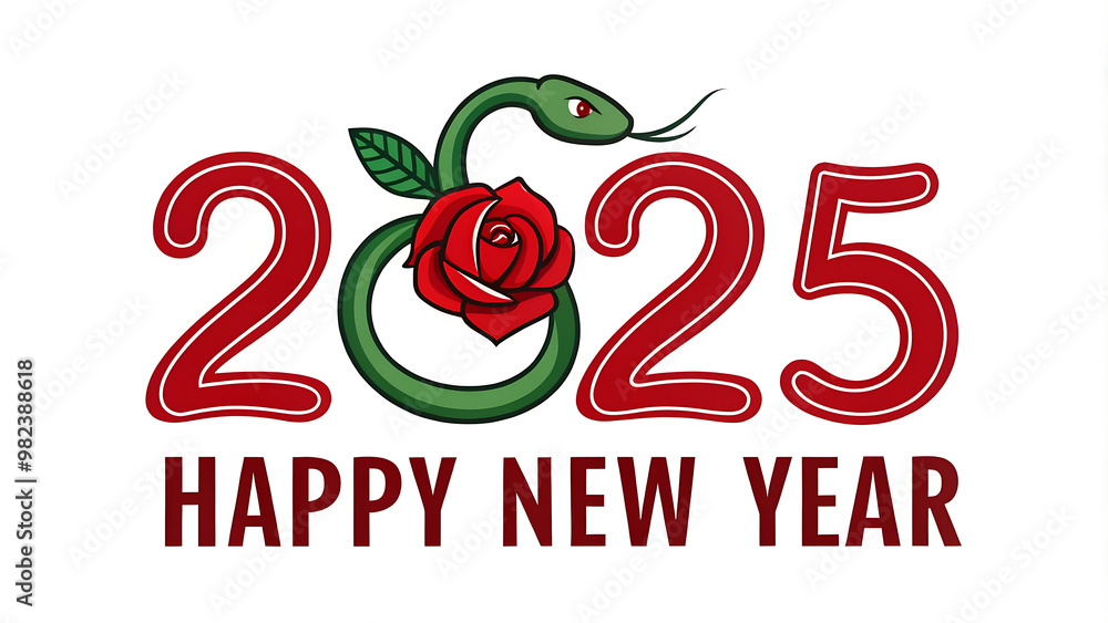 Fototapeta premium Happy chinese new year 2025 the dragon zodiac sign with flower,lantern,asian elements gold paper cut style on color background. ( Translation : happy new year 2025 year of the dragon ) 