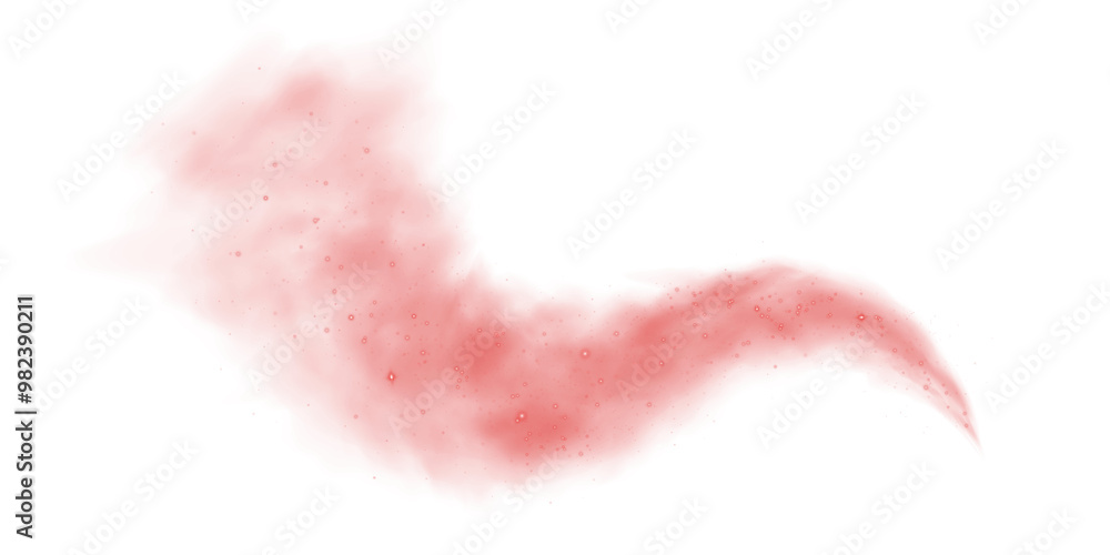 Magic red cigarette smoke. Magic red smoke with glitter and small particles of twinkling stars. Fog with luminous particles. Red vapor with stardust. Morning fog over land or water surface. Magic haze Magic red cigarette smoke. Magic red smoke with glitter and small particles of twinkling stars. Fog with luminous particles. Red vapor with stardust. Morning fog over land or water surface. Magic haze