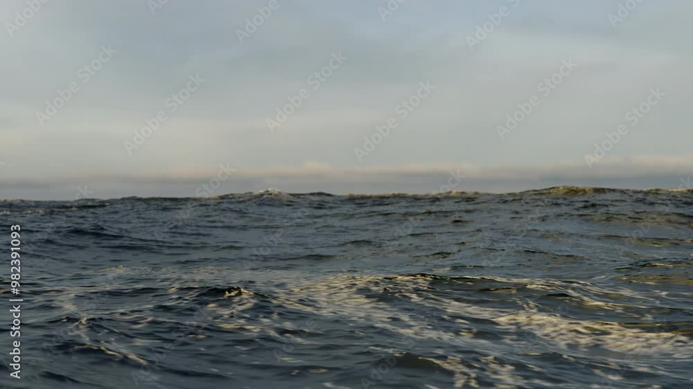 sea surface in the evening. 3d animation of the sea in the evening. camera on the sea surface. waves in the sea in the evening. sea surface in the evening. 3d animation of the sea in the evening. camera on the sea surface. waves in the sea in the evening.