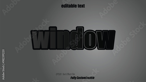 black and white customizable text effect 