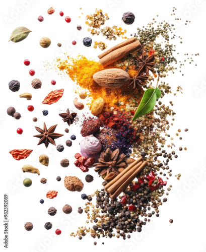 Fototapeta Naklejka Na Ścianę i Meble -  PNG Spices food ingredients photography.