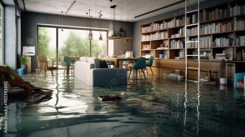 Flooded Living Room