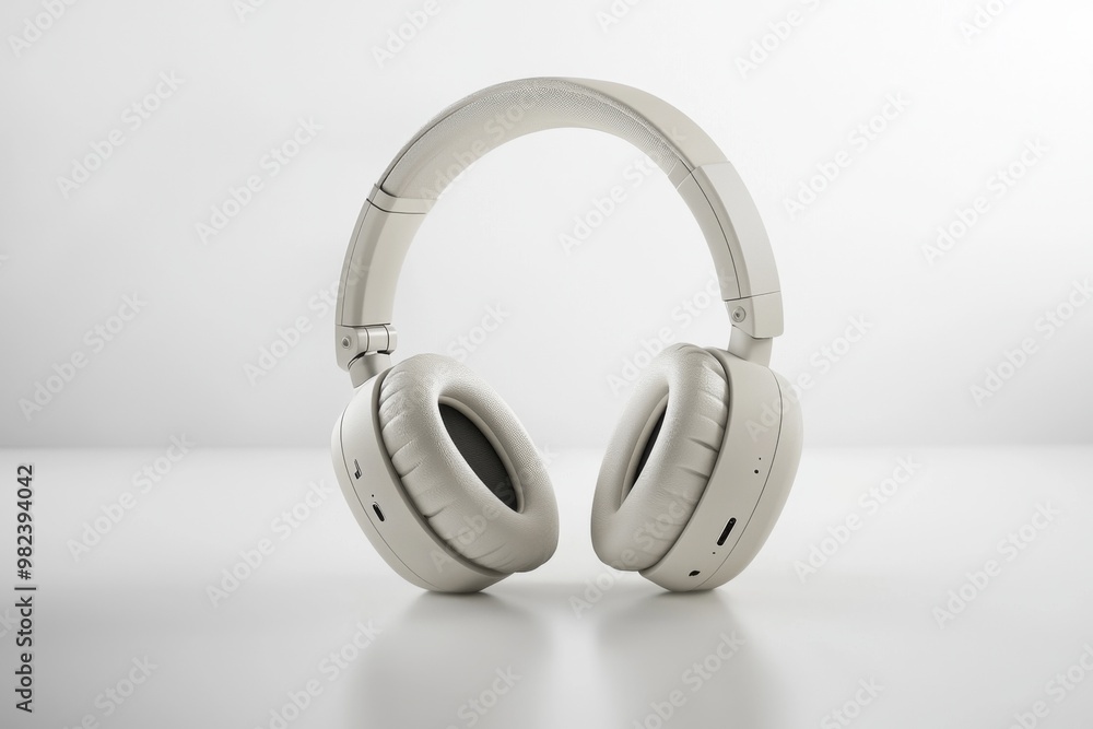 Modern Wireless Headphone Mockup Isolated created with Generative AI Modern Wireless Headphone Mockup Isolated created with Generative AI